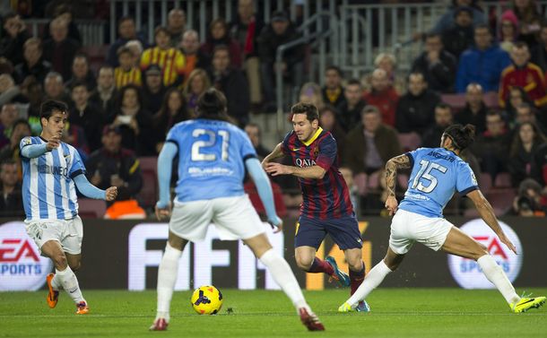 Barcelona goleó al Málaga y continúa como líder en la Liga española