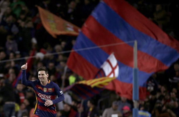 El Barcelona goleó al Athletic de Bilbao y Messi salió por precaución