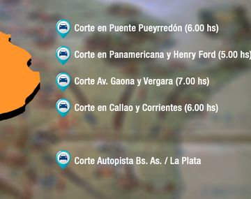 Martes caótico: el paro incluye piquetes en los accesos a la Ciudad