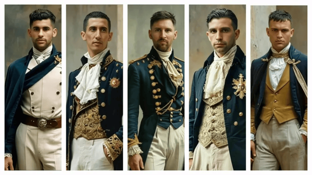 Los jugadores de la Selección Argentina si fueran próceres