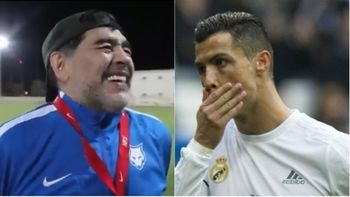 Maradona se rió de Cristiano Ronaldo Maradona se rió de Cristiano Ronaldo