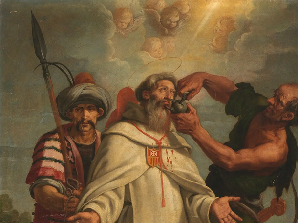 A San Ramón Nonato lo obligaron a mantener la boca cerrada