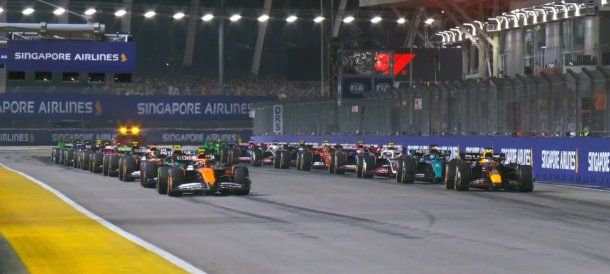 Fórmula 1: así fue la largada del Gran Premio de Singapur