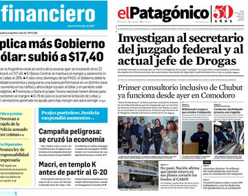 Tapas de diarios del jueves 6 de julio de 2017