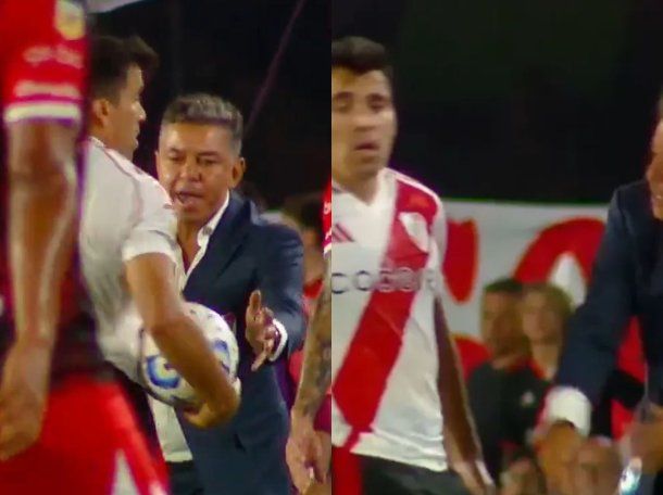 Video: el tenso cruce entre Marcelo Gallardo y Marcos Acuña en pleno River-Instituto