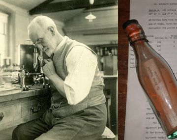 Botella con mensaje 108 años en el mar