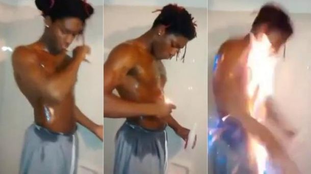 Una peligrosa tendencia se vuelve furor en la web: rociarse con alcohol y prenderse fuego