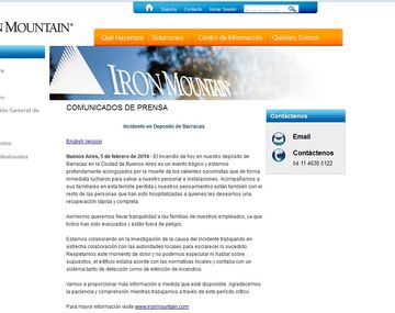 La empresa dice que el depósito tenía detección de llamas