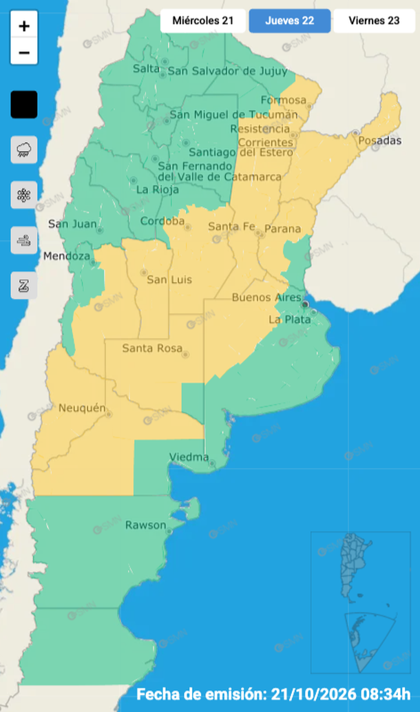 Alerta por lluvias y tormentas este jueves en Buenos Aires y otras provincias. El informe del Servicio Meteorológico Nacional. Alerta por lluvias y tormentas este jueves en Buenos Aires y otras provincias. El informe del Servicio Meteorológico Nacional.