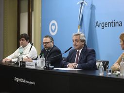 Gabriel Delgado, Mat&iacute;as Kulfas, Alberto Fern&aacute;ndez y Anabel Fern&aacute;ndez Sagasti