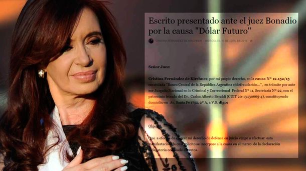 CFK acusó a la Justicia y al Gobierno de plantar la causa penal para meterla presa