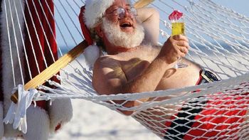 Papá Noel acalorado Papá Noel acalorado