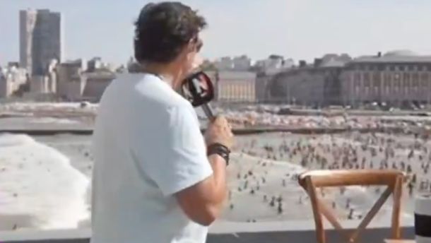 El programa de Matías Alé registró en vivo el meteotsunami en Mar del Plata: el impactante video