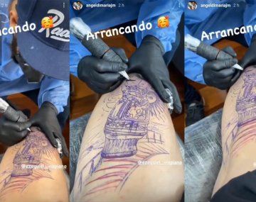 Di María se tatúa la Copa América tras ganarla