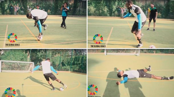 Usain Bolt patea penales mareado: mirá el video