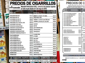 Bajaron los precios de todos los cigarrillos