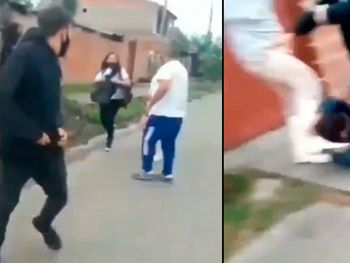 VIDEO: Batalla campal entre carniceros y veganos frente a un frigorífico de Monte Grande