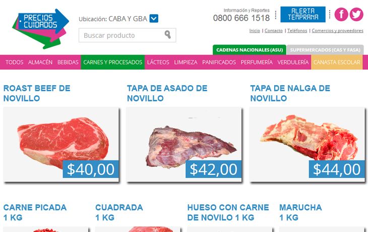 El Gobierno advirtió que no autorizó aumentos en los precios cuidados de la carne