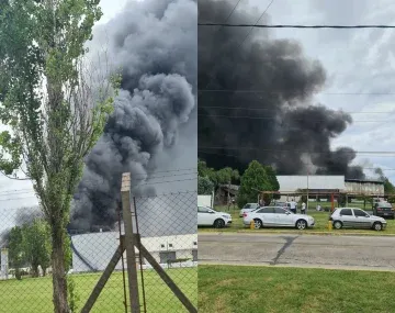Incendio en el Parque Industrial de Pilar