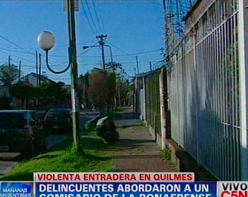 Un comisario de la Bonaerense resistió a los tiros una entradera