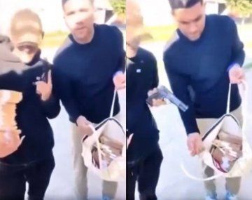 El preocupante video de un ex Boca: armas y fajos de billetes