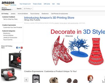 Amazon presentó una tienda de productos para imprimir en 3D