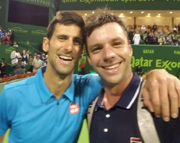 El marplatense no quiso perderse la oportunidad de una foto con Nole