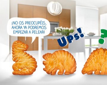 Un tuit consiguió que las galletitas de dinosaurios puedan pelearse
