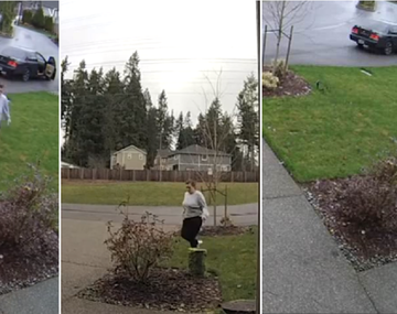 Karma instantáneo: robó un paquete de una casa y se quebró la pierna cuando escapaba