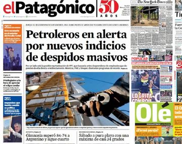 Mirá las tapas de los diarios