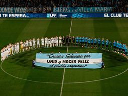 Así homenajearon los clubes de Primera a la Selección Argentina. Así homenajearon los clubes de Primera a la Selección Argentina.