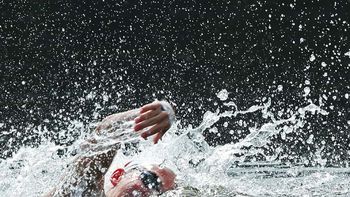 Uno de los nadadores de los 10km Uno de los nadadores de los 10km