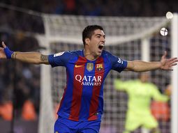 Suárez festeja su gol ante Real Madrid Suárez festeja su gol ante Real Madrid