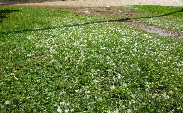 Mar del Plata, entre una fuerte caída de granizo y el sol