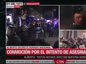 Rating: el día del atentado contra CFK, C5N se metió entre La Voz y Tinelli