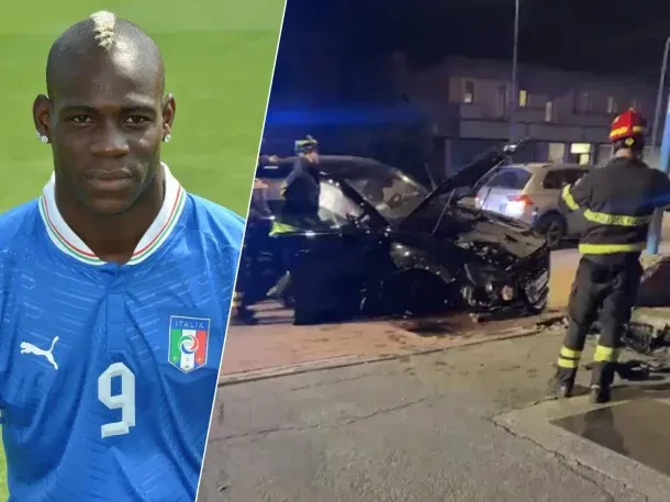 Mario Balotelli protagonizó un accidente en Italia