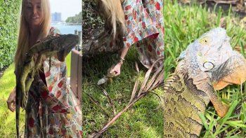 Susana Giménez y su hija protagonizaron un desopilante video con una iguana