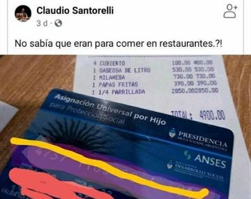 Basureó en las redes a clientes de su restaurante que pagaron con la AUH