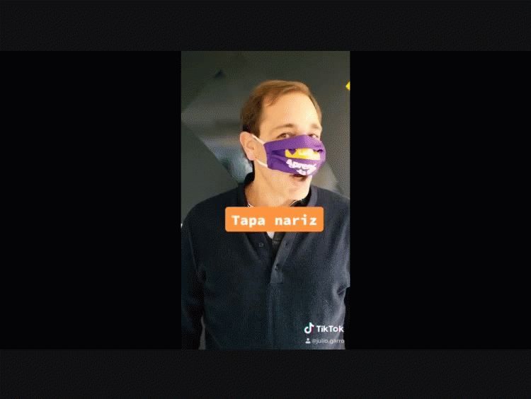 VIDEO: Un intendente fue furor en TikTok con sus consejos para el uso correcto del tapabocas