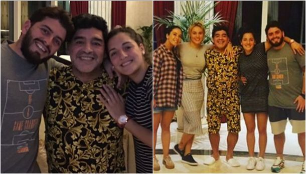 Muy feliz se lo notó al Diez en las redes sociales