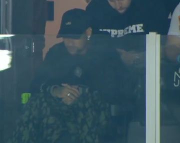 La reacción de los hinchas de San Lorenzo cuando vieron a Neymar en la tribuna