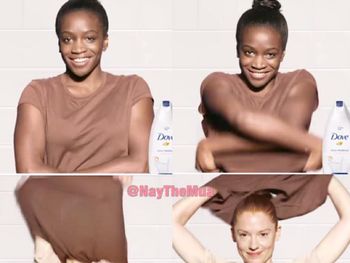 El spot muestra a una mujer  negra que se transforma en blanca