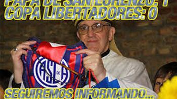 afiches con cargadas a san lorenzo por el papa afiches con cargadas a san lorenzo por el papa