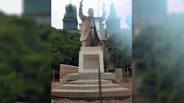 Así quedará la estatua a Perón que inaugurará Macri