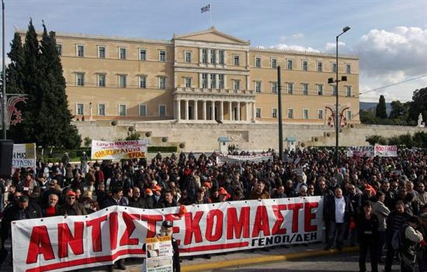 Protesta en Grecia