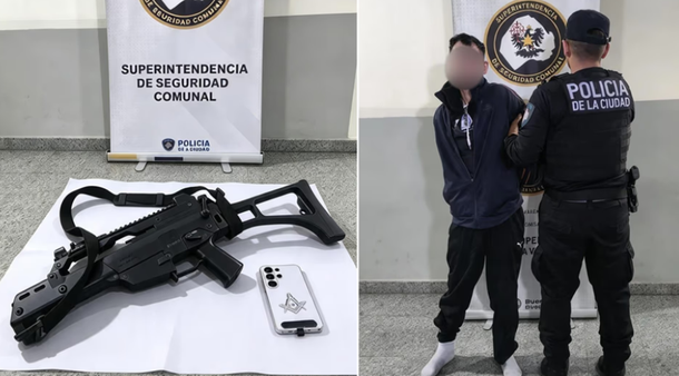 Parque Avellaneda: detuvieron a un ladrón con 11 antecedentes que robaba con una réplica de ametralladora