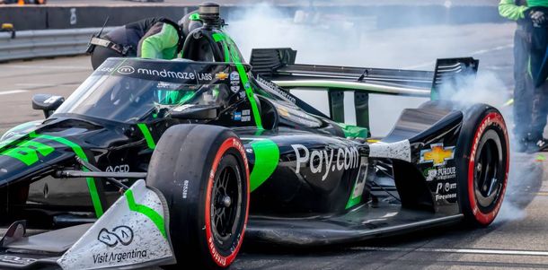 Canapino abandonó en el IndyCar de Portland por un despiste