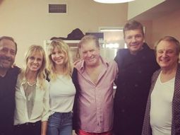 tinelli, valdes, fabbiani y su marido fueron a ver la obra de francella, marrale y puig tinelli, valdes, fabbiani y su marido fueron a ver la obra de francella, marrale y puig