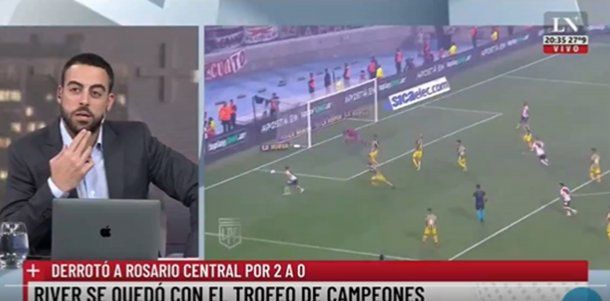 El insólito error de un periodista de LN+ al hablar del partido entre River y Rosario Central