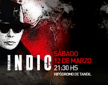El Indio tocará el sábado 12 de marzo en Tandil